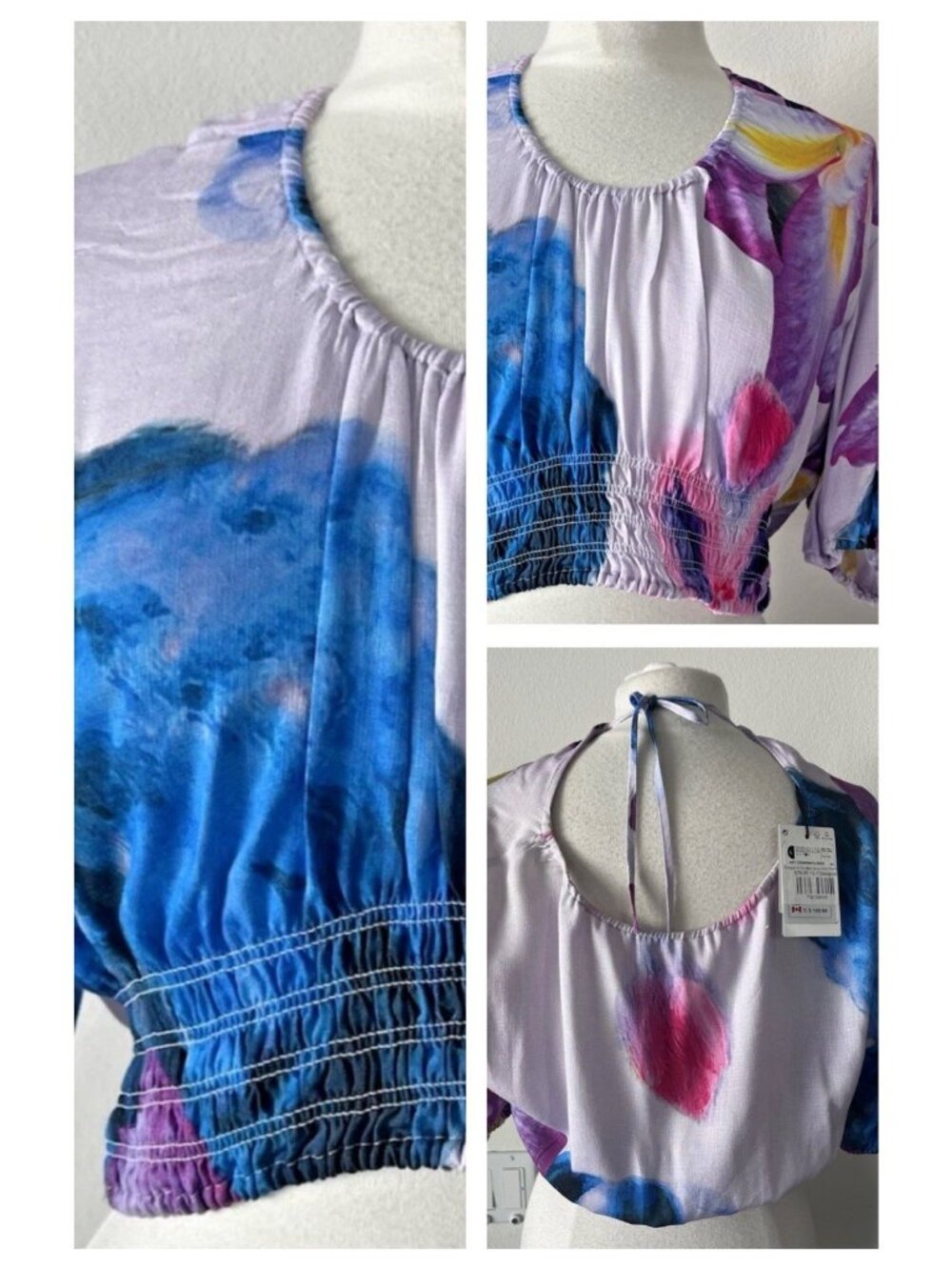 Desigual by Lacroix Christian Lacroix Crop Top Boho Artwear Open Back Size L